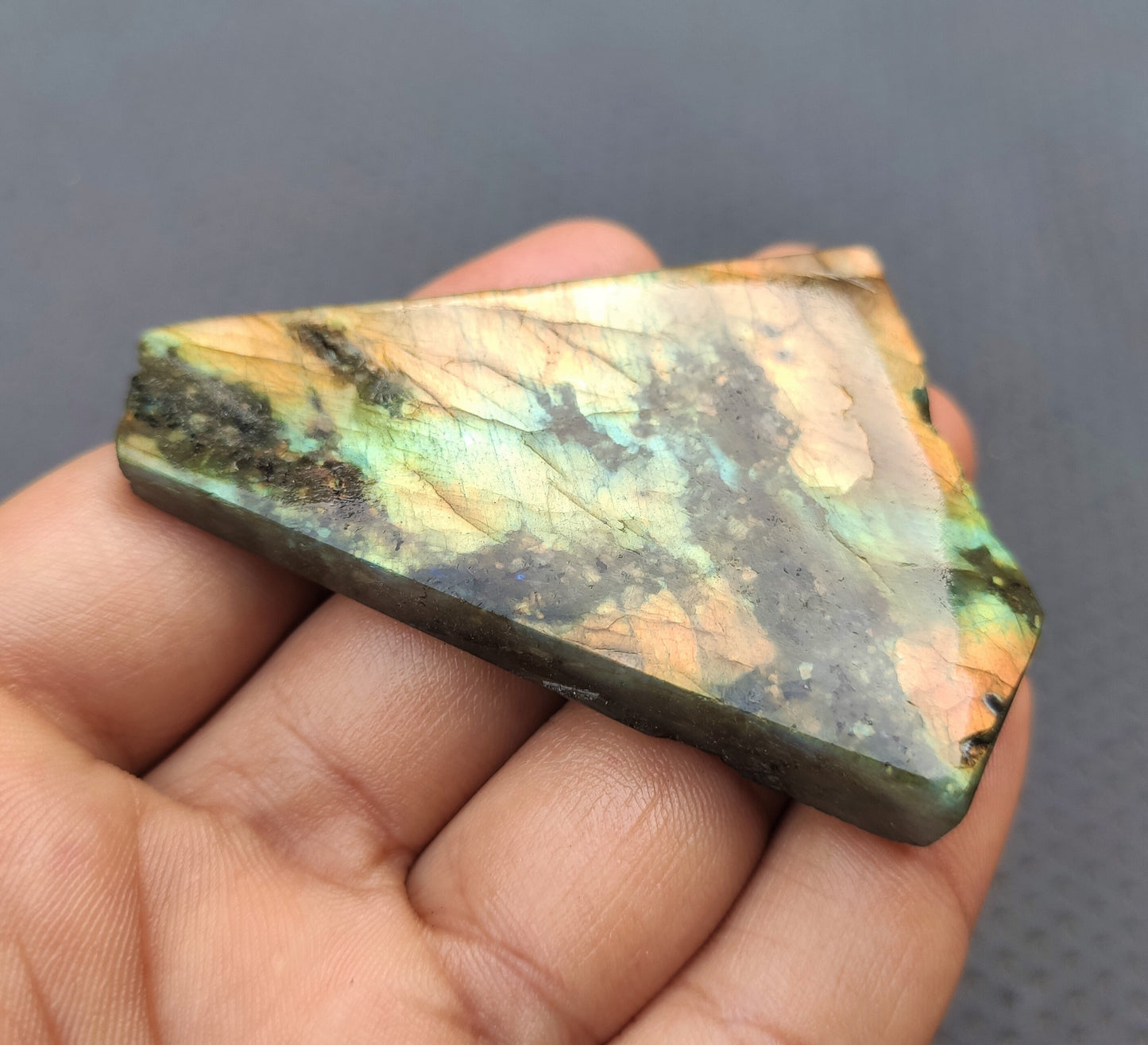 Wonderful Quality Natural Labradorite Specimen,Natural Labradorite Multi Fire Rough Slice,Size 48x71 MM Slab labradorite Rough Wholesale