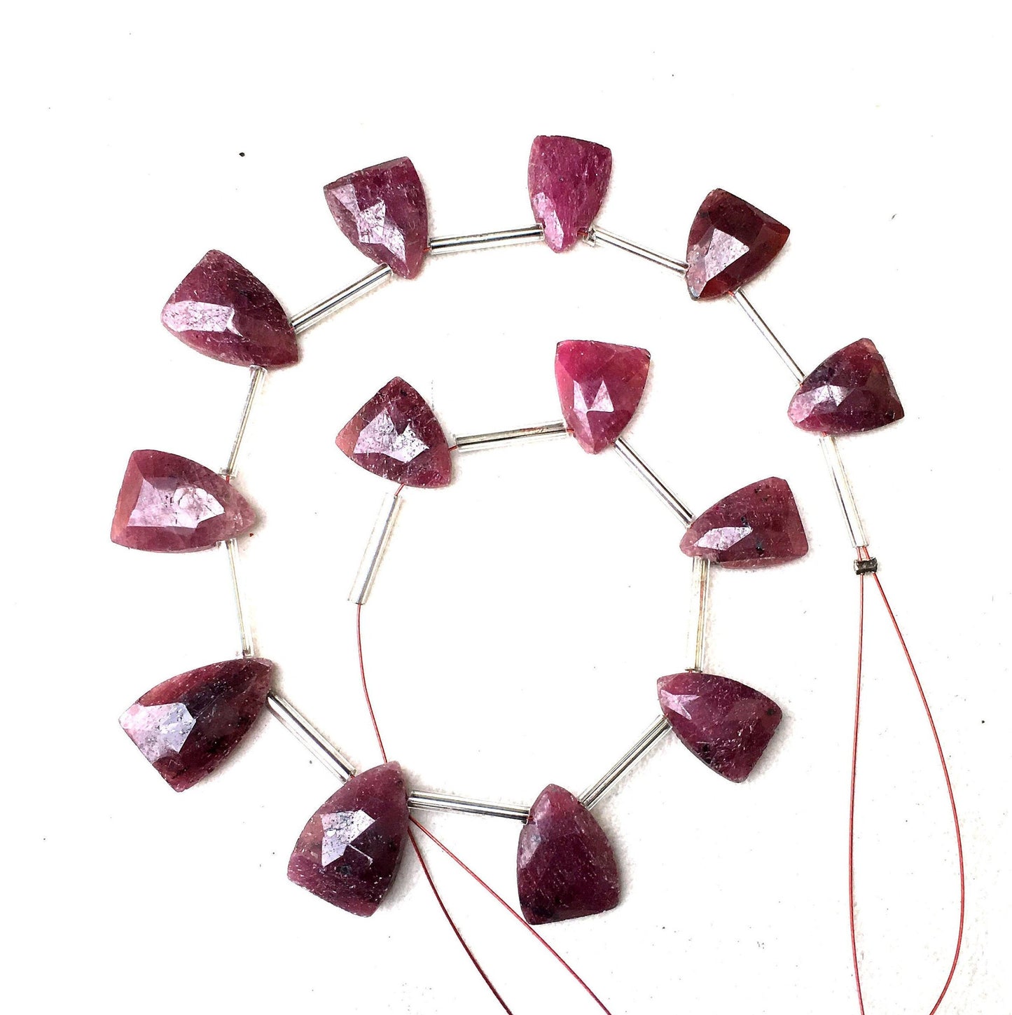 Simply Stunning Gemstone 1 Strand Natural Red Ruby Gemstone,Faceted Half Marquise Shape Beads,13 Piece Ruby Size 9x12-10x15 MM Ruby Gemstone