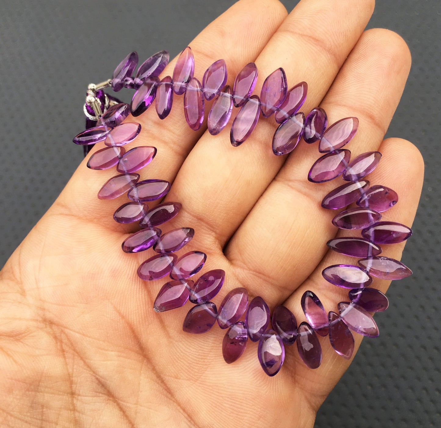 Gorgeous Natural Amethyst Gemstone,Smooth Marquise shape Beads,Size 4x9-5x12 MM February Birthstone Making Jewelry Wholesale Price