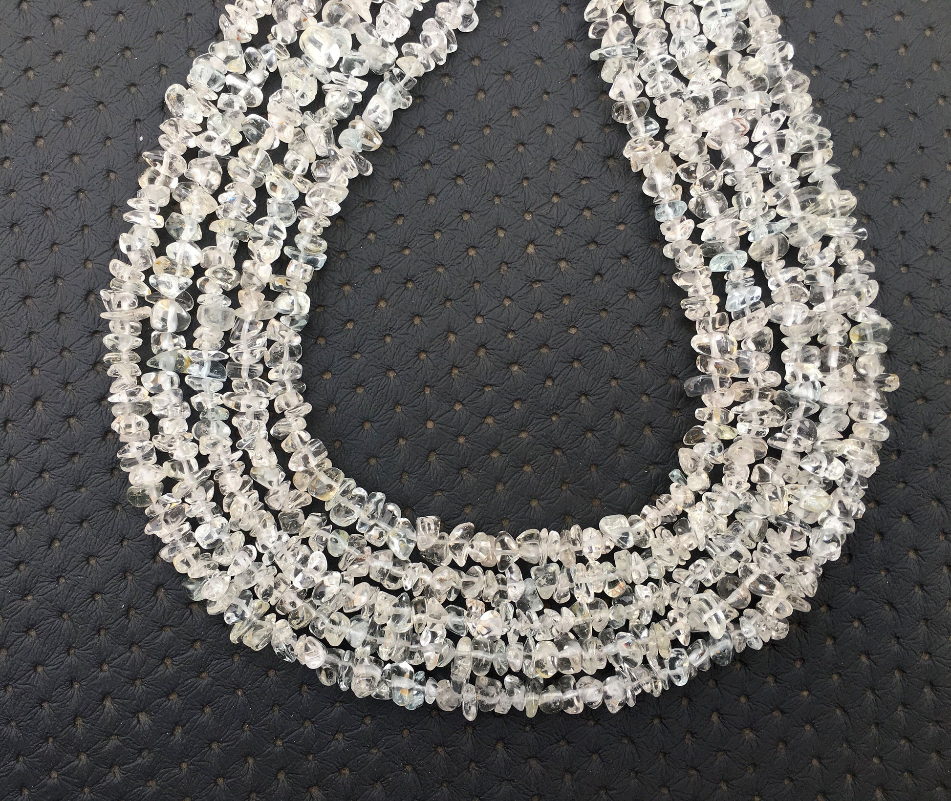 Splendid Gems Super Quality Natural White Topaz Gemstone,16" Long Smooth Uncut Chips Beads, Size 4-6 MM,Making Jewelry Wholesale Price