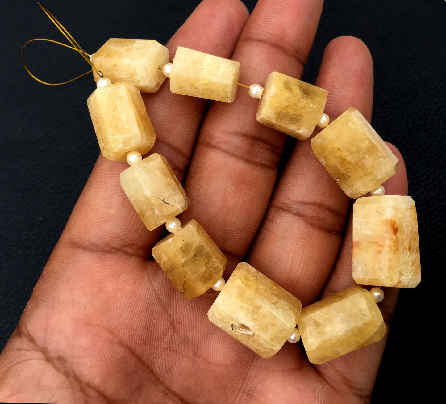 Very Gorgeous Natural Yellow Aquamarine Gemstone,10 Pieces Faceted Pencil Shape Size 10x12-14x19 MM Beads, Making Jewelry Wholesale Price