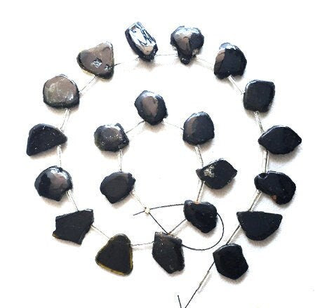 Genuine Quality Unique Tiny 21 Pieces Natural Tourmaline Gemstone,Uneven Shape Polished Rough Size 7x11-13x15 MM Side Drilled Tourmaline Raw