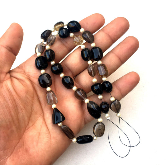 Bio Smoky Quartz Gemstone,Smooth Nuggets Beads,Size 9x10-12x17 MM Bio Smoky Beads, AAA Quality Bio smoky Nuggets Making Jewelry Wholesale