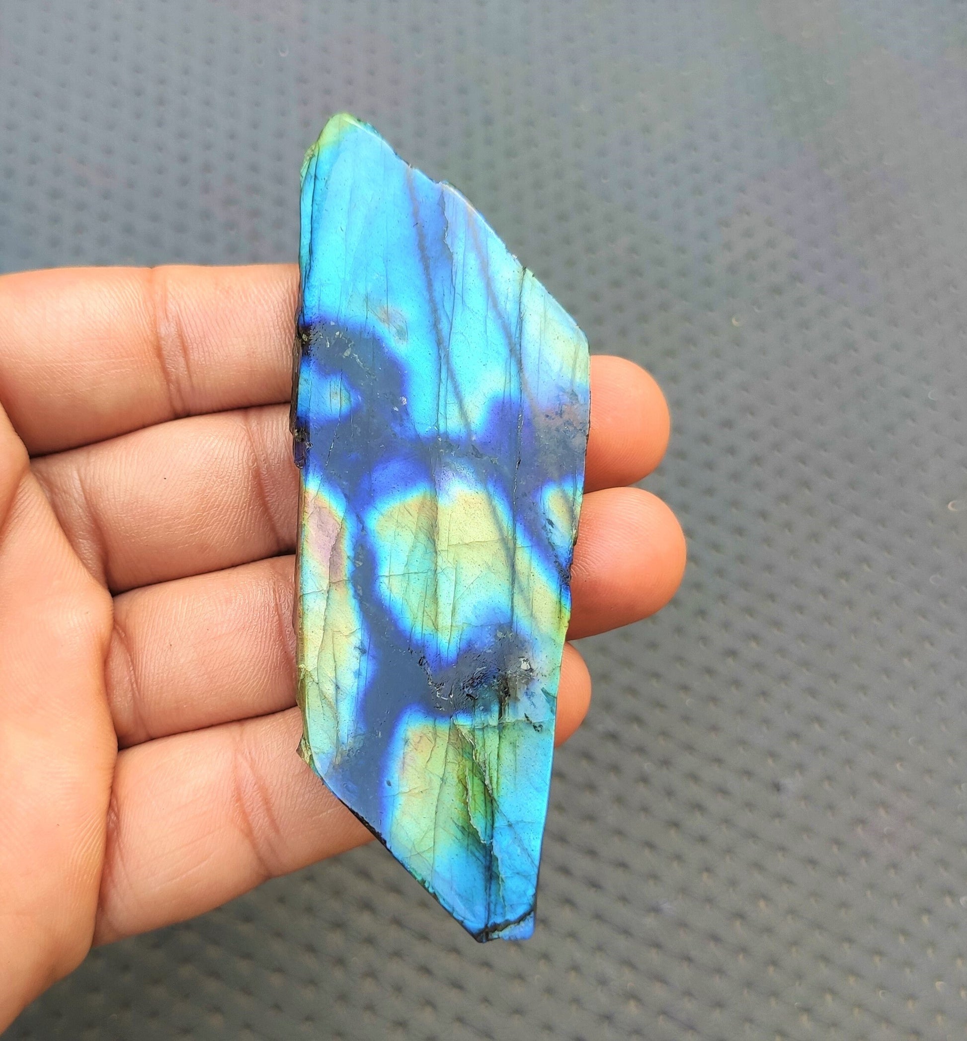 Awesome Quality Natural Labradorite Slab Slice, Specimen Polished Raw Fire Labradorite,Labradorite Specimen Gemstone,Size 32x94 MM Slab Raw