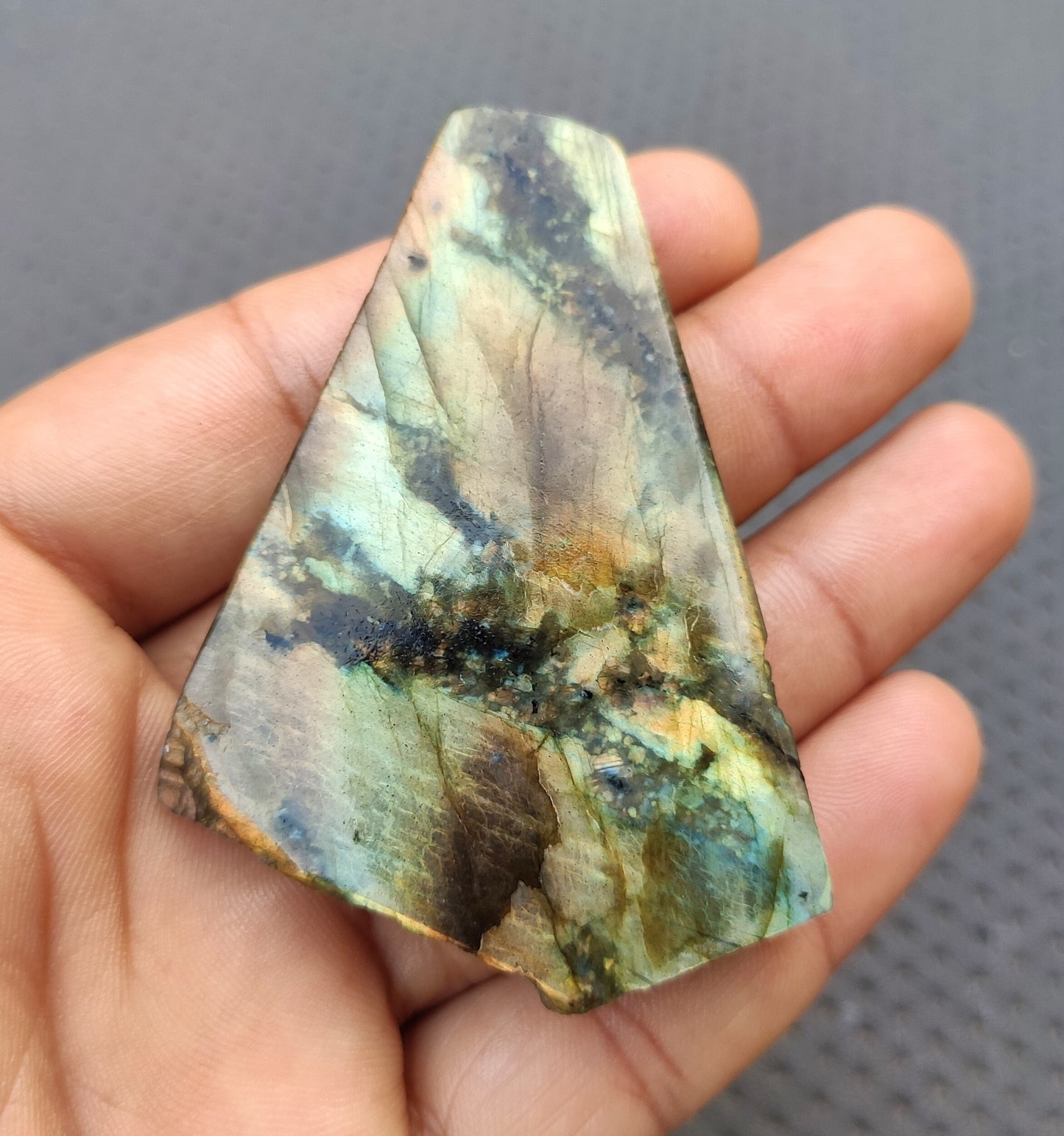 Wonderful Quality Natural Labradorite Specimen,Natural Labradorite Multi Fire Rough Slice,Size 48x71 MM Slab labradorite Rough Wholesale