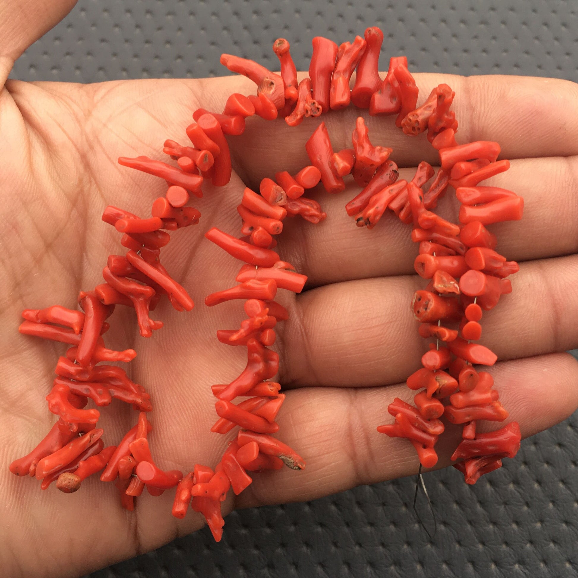 120 Pieces 100% Natural Red Coral Gemstone, Untreated Coral Drilled Rough,1 Strand Red Branch Coral Stick,Size 3x6-4x17 MM Top quality Coral