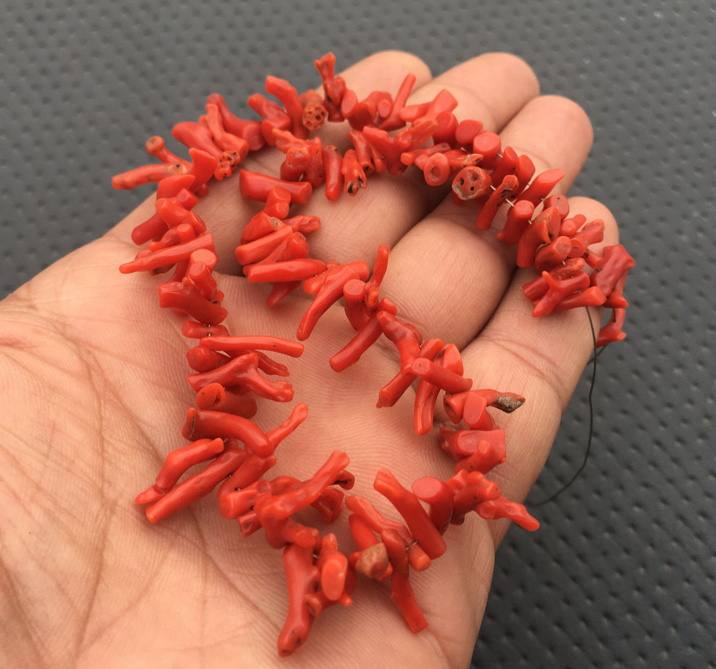 120 Pieces 100% Natural Red Coral Gemstone, Untreated Coral Drilled Rough,1 Strand Red Branch Coral Stick,Size 3x6-4x17 MM Top quality Coral