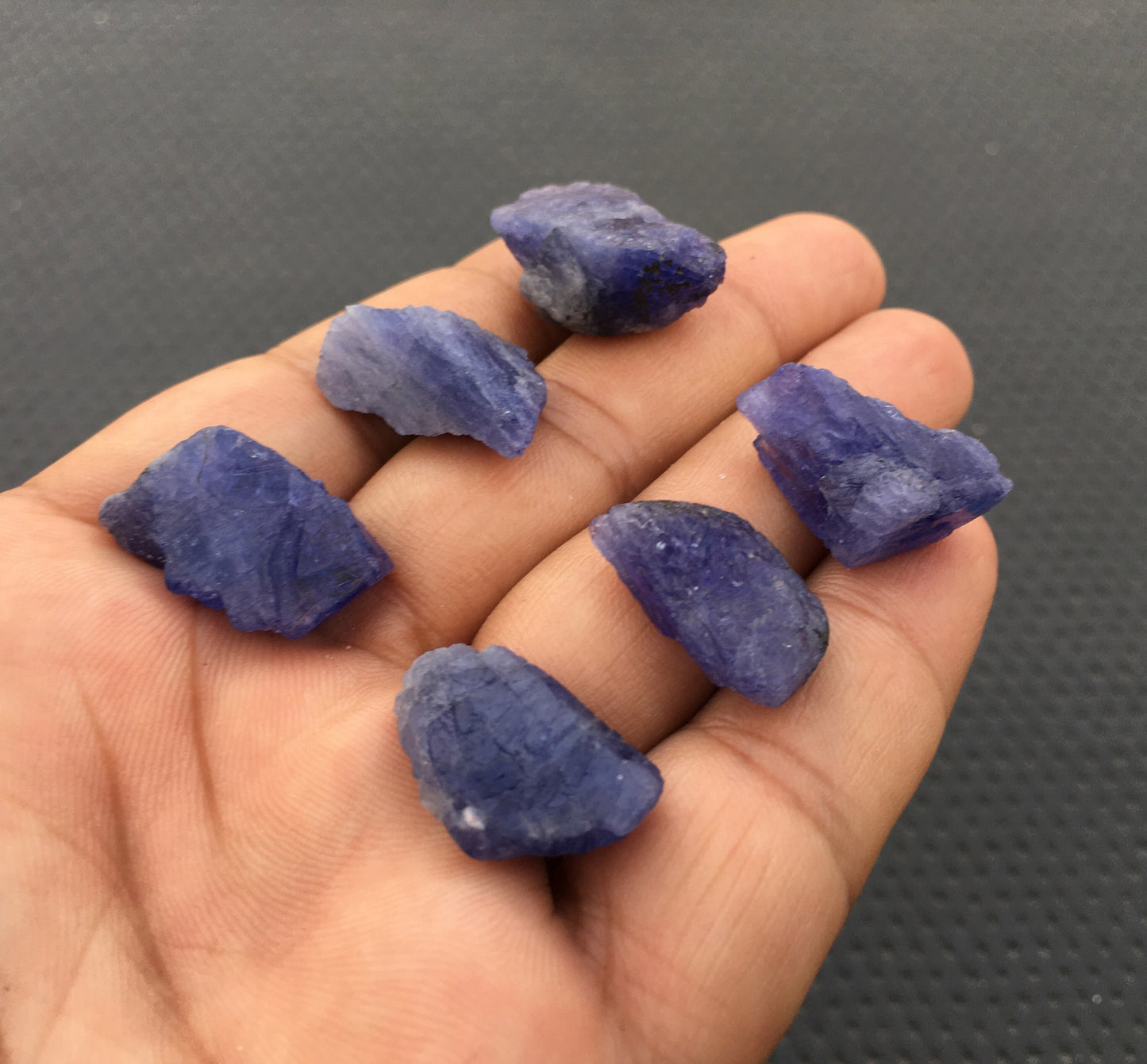 Semi Precious Rough Tanzanite Specimen 6 Pieces Rough Natural Tanzanite Gemstone, Specimen Rough, Size 13x18-16x22 MM Tanzanite Wholesale