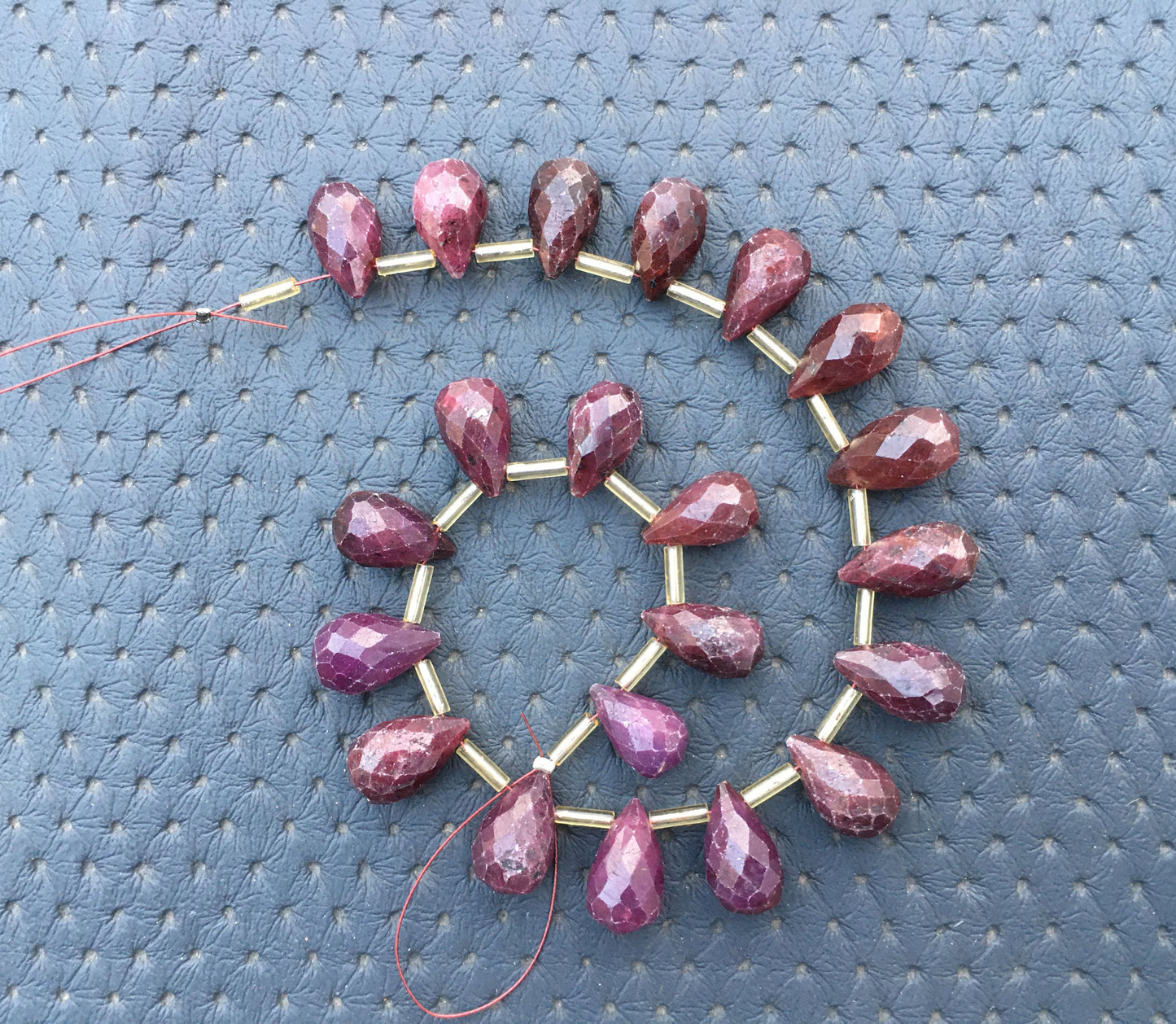 Trendy Gemstone 1 Strand Natural Red Ruby Water Drop Gemstone,21 Pieces Faceted Teardrop Shape Red Beads,Size 8x13-9x14 MM Red Ruby jewelry