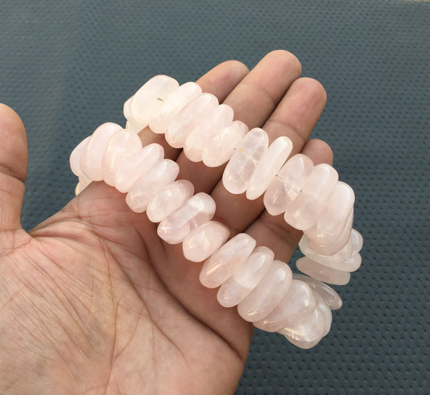 Super Quality Smooth Rose Quartz 7"Long Strand Smooth Nuggets Shape Beads Size 11x18-15x24 MM Smooth Beads Making Pink Necklace Jewelry