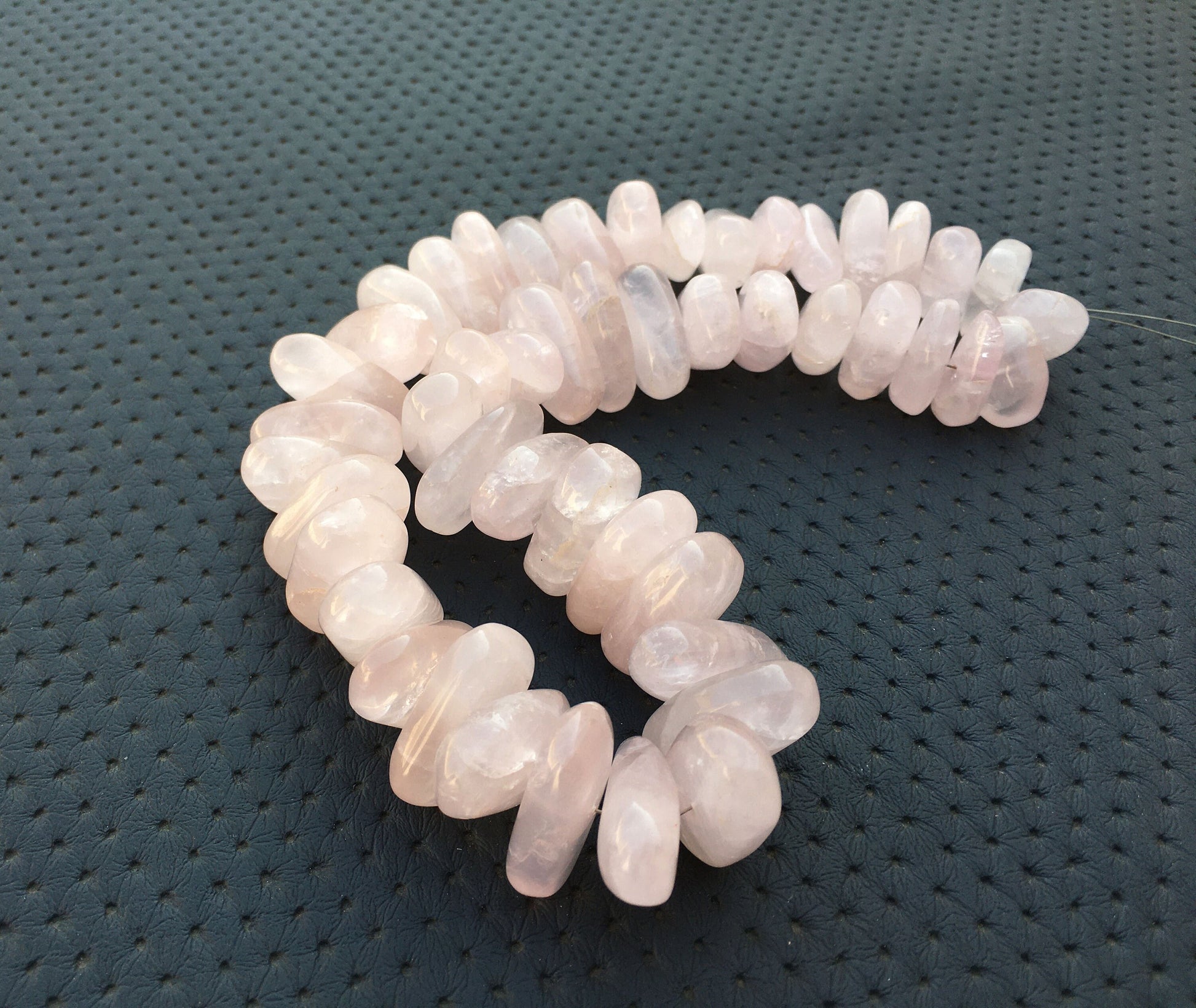 Super Quality Smooth Rose Quartz 7"Long Strand Smooth Nuggets Shape Beads Size 11x18-15x24 MM Smooth Beads Making Pink Necklace Jewelry