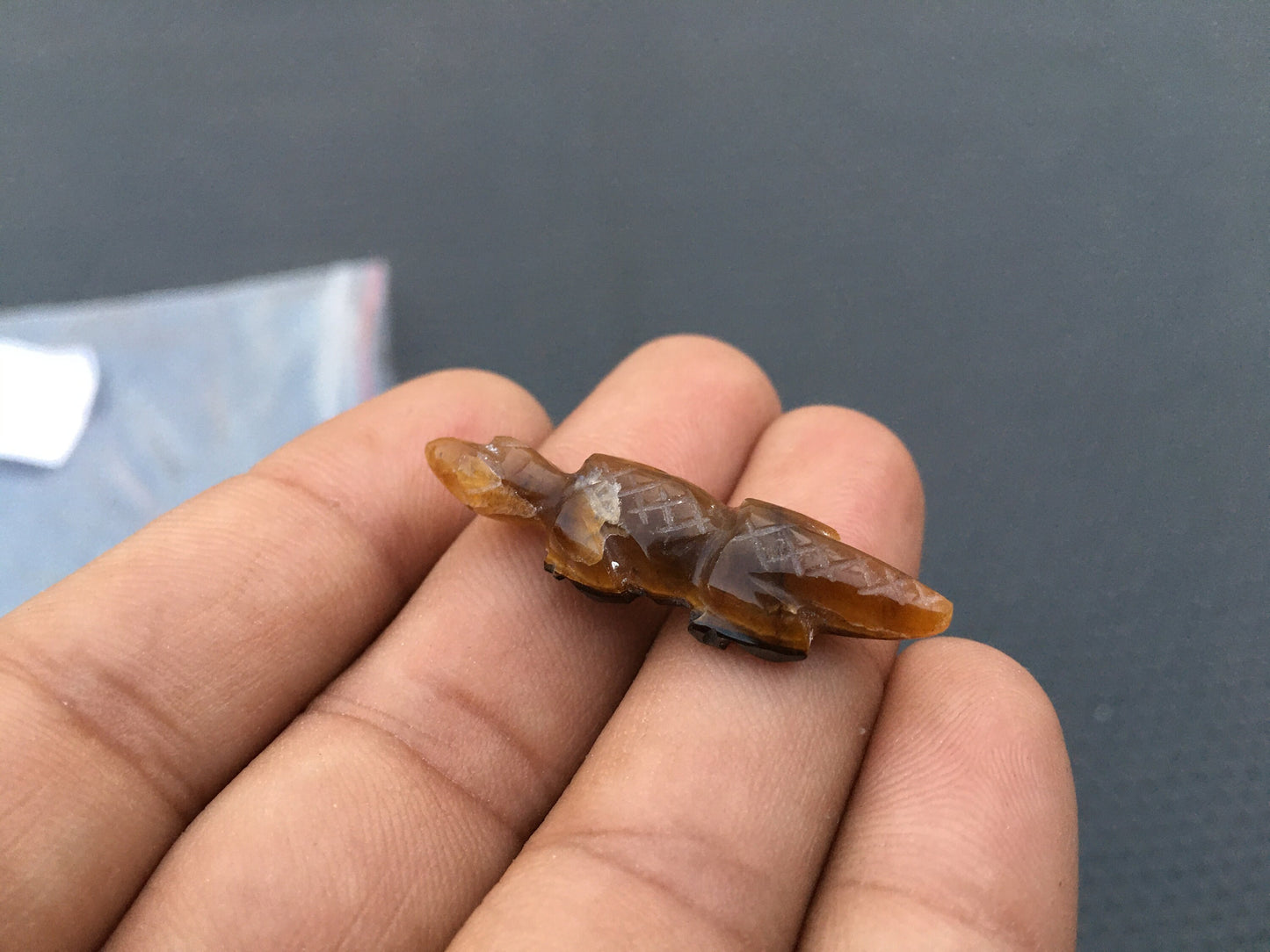 AAA Quality 1 Piece Cabochons Natural Tiger Eye Gemstone Crocodile Shape Cabs Tiger Eye Size 11x37MM Tiger Eye Making Pendant Cabs Wholesale