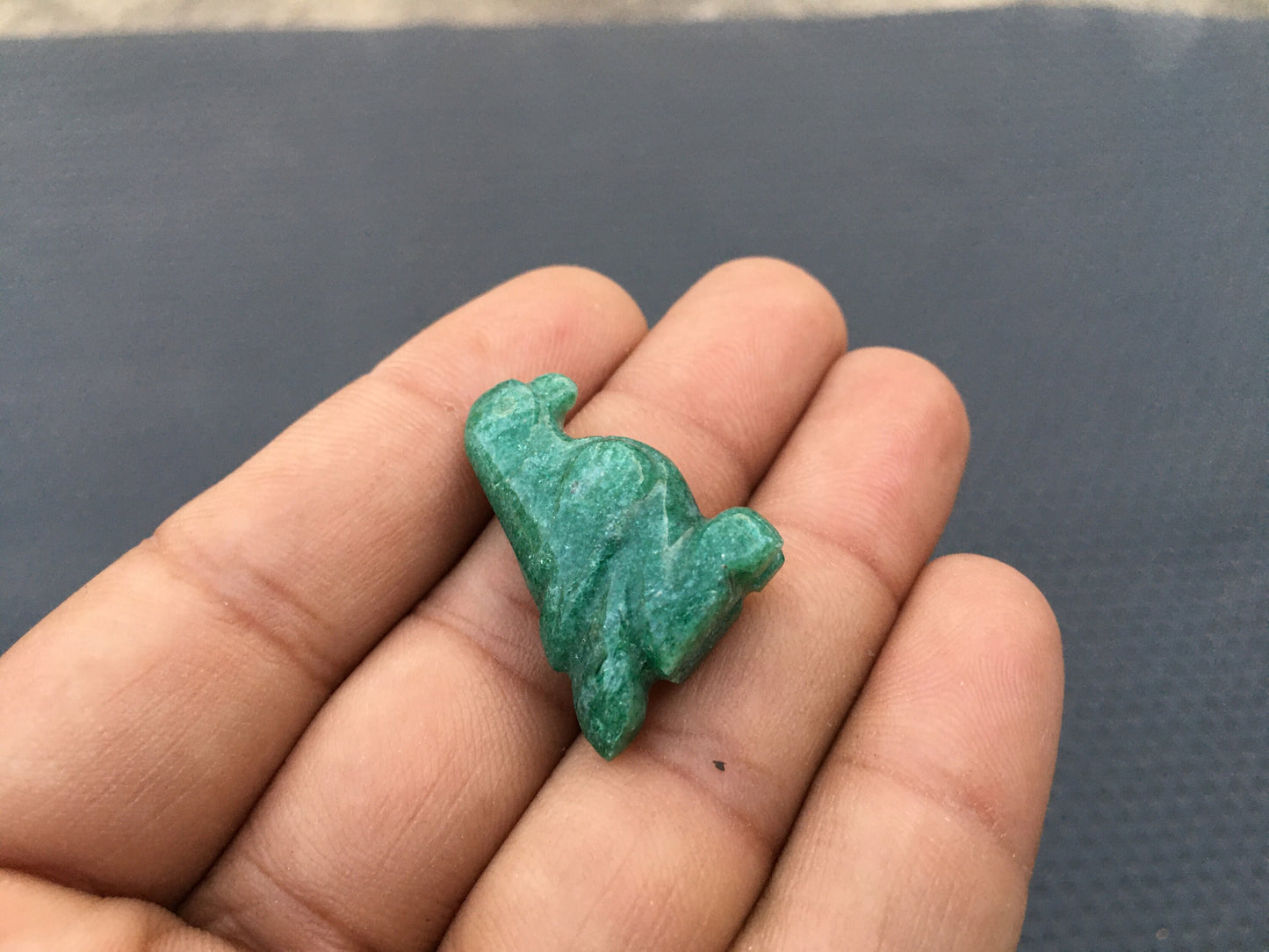 Christmas Occasion 1 Piece Natural Green Aventurine Gemstone Parrot Shape Aventurine Cabs Size 20x27 MM Aventurine Making Jewelry Wholesale