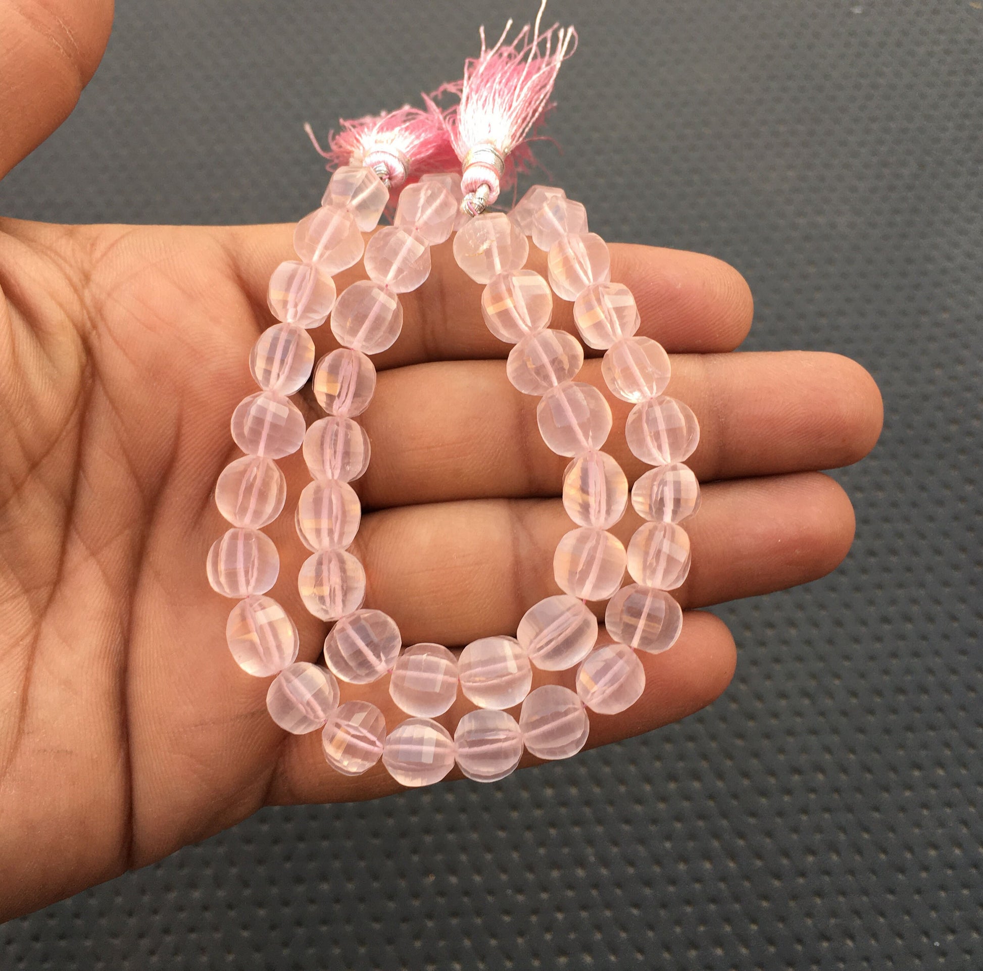 Rose quartz Stone of Love Peace Antique Beads Natural Gemstone Fancy Rondelle Bead Faceted Beads Size 7-8 MM Making Jewelry Wholesale Beads