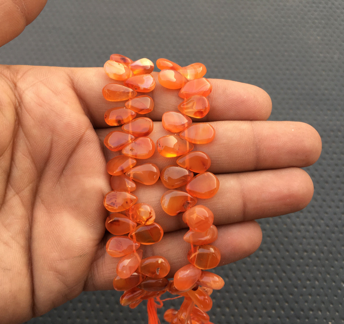 Simply Stunning Gemstone 1 Strand Smooth Pear Beads 40 Piece Natural Carnelian Gemstone Briolette Beads Size 6x10-8x12 MM Genuine Pear Beads