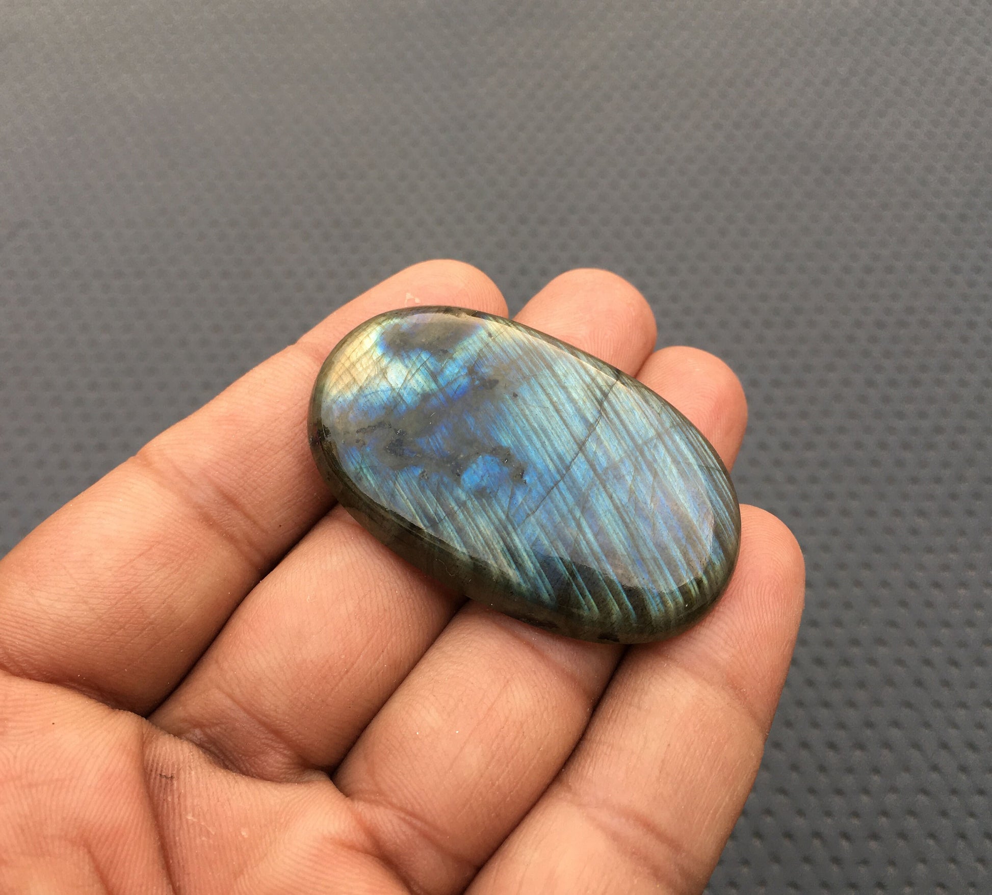 Very Rare Blue Fire Gemstone Beautiful Smooth Oval Cabochons Natural Labradorite Gemstone Cabochons Size 30x49 MM Blue Flashy Oval Cabochons