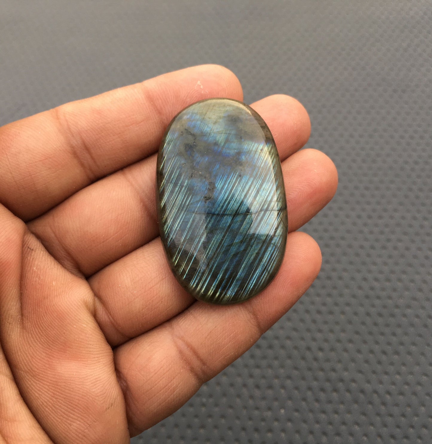 Very Rare Blue Fire Gemstone Beautiful Smooth Oval Cabochons Natural Labradorite Gemstone Cabochons Size 30x49 MM Blue Flashy Oval Cabochons