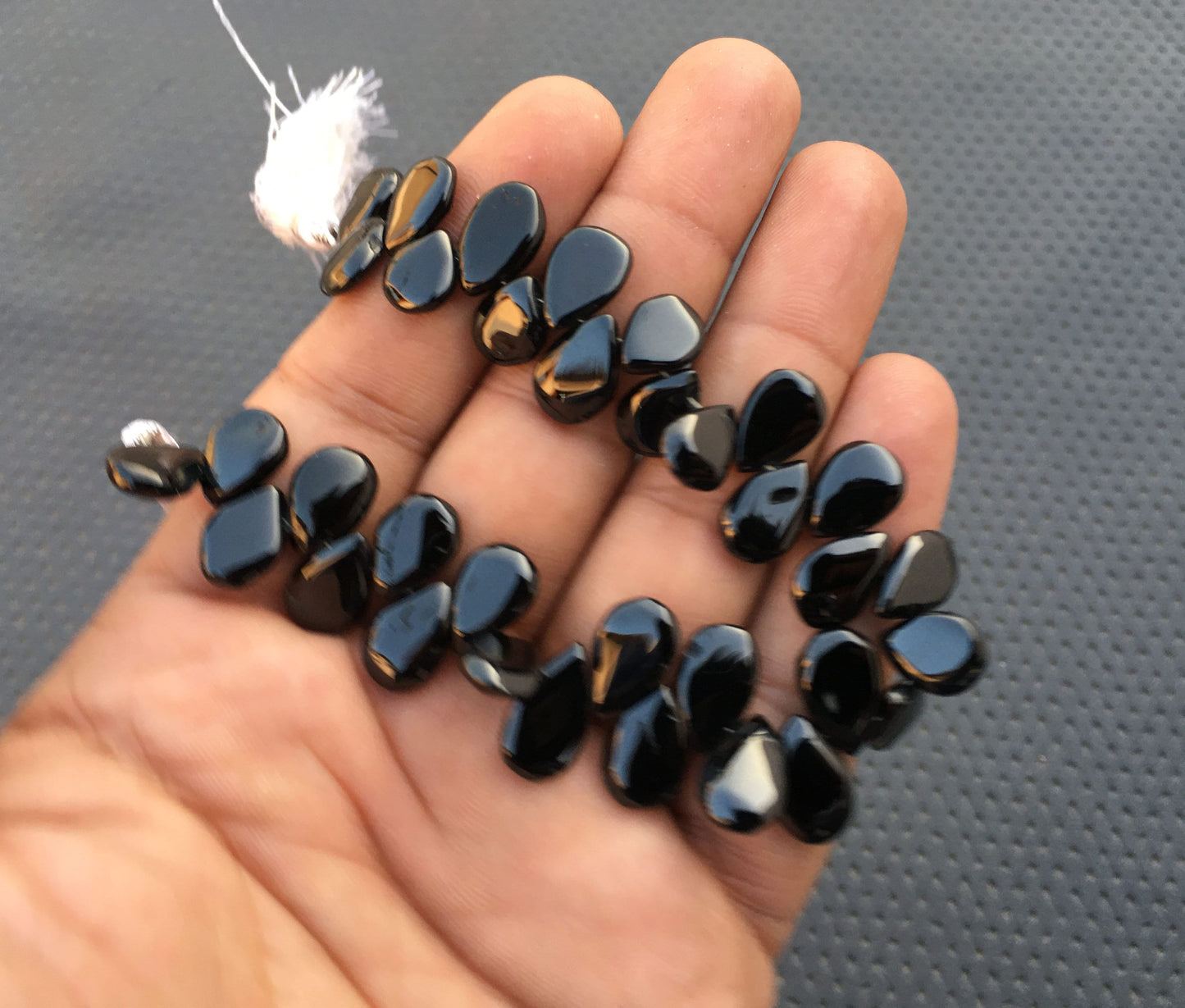 Natural Black Spinel Smooth Gemstone Size 8x11-9x14 MM Spinel Making Jewelry Smooth Spinel Pear Shape Briolette Beads Super Fine Quality