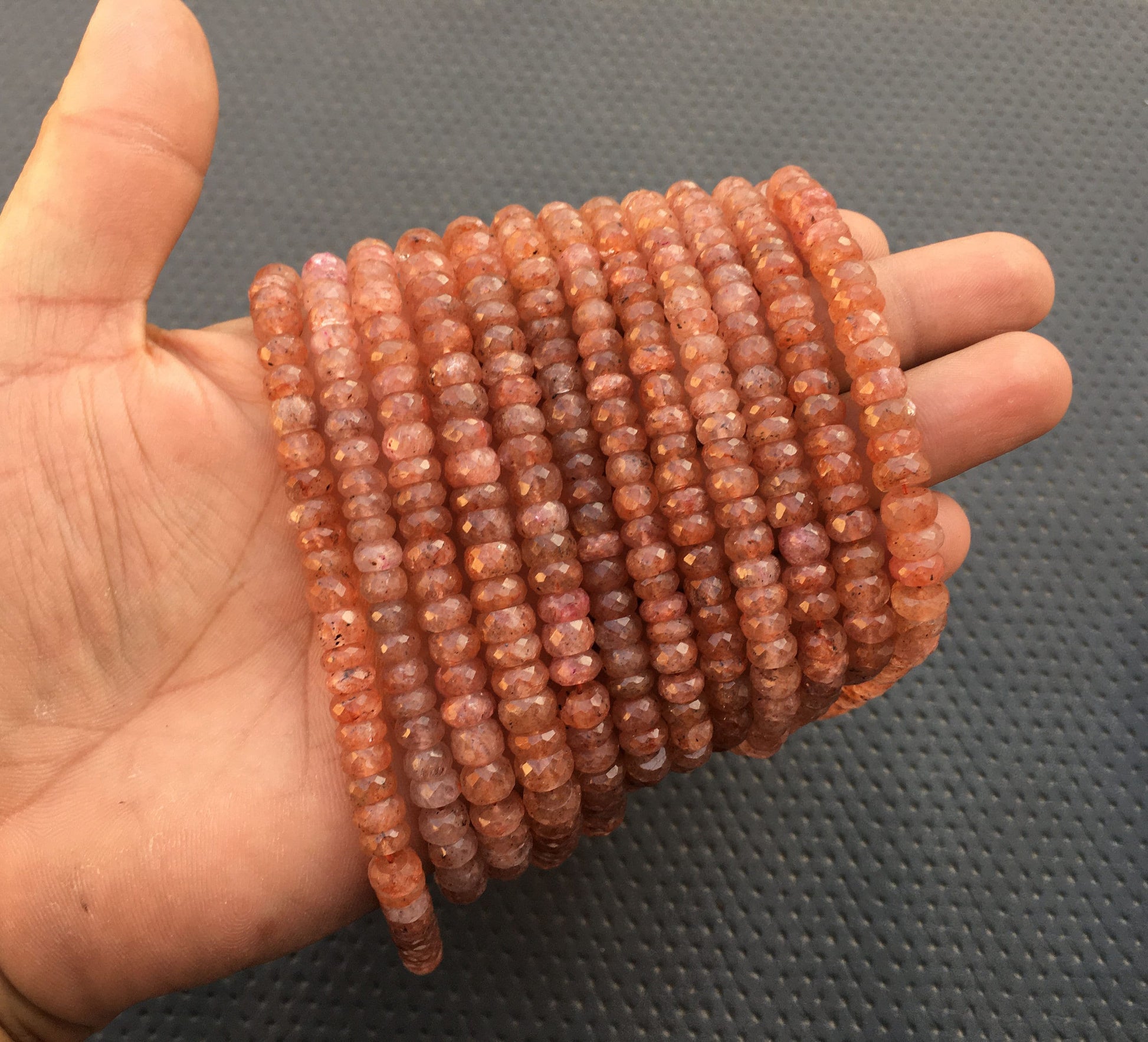 Absolutely beautiful stones Blessing Way Beads Natural Strawberry Quartz Faceted Rondelle Bead Size 6-7 MM Strawberry Quartz Making Jewelry