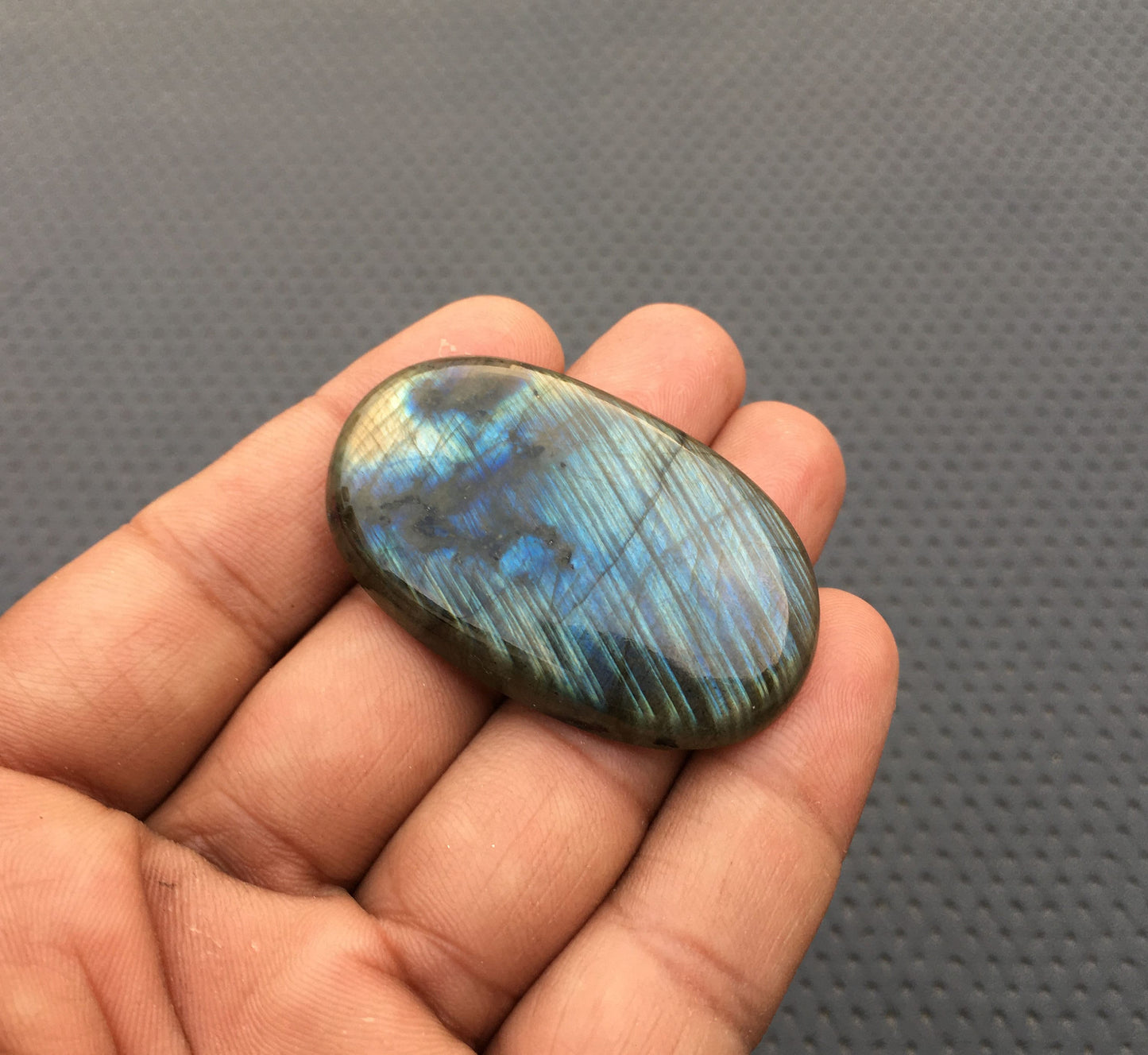 Very Rare Blue Fire Gemstone Beautiful Smooth Oval Cabochons Natural Labradorite Gemstone Cabochons Size 30x49 MM Blue Flashy Oval Cabochons