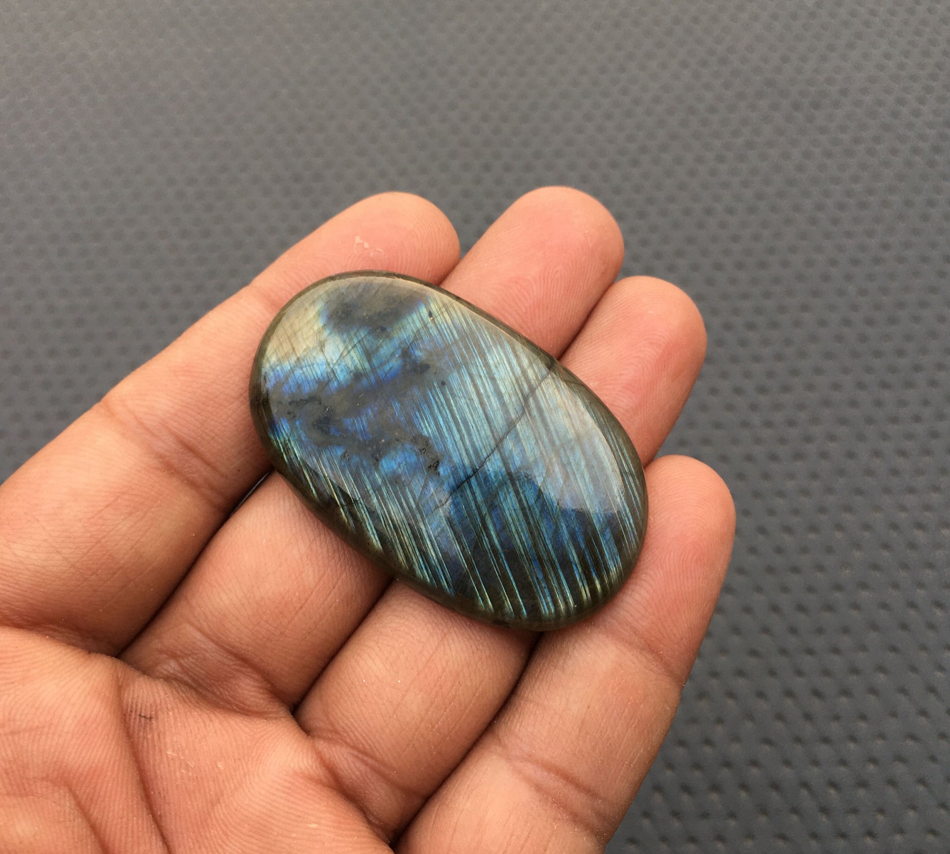 Very Rare Blue Fire Gemstone Beautiful Smooth Oval Cabochons Natural Labradorite Gemstone Cabochons Size 30x49 MM Blue Flashy Oval Cabochons