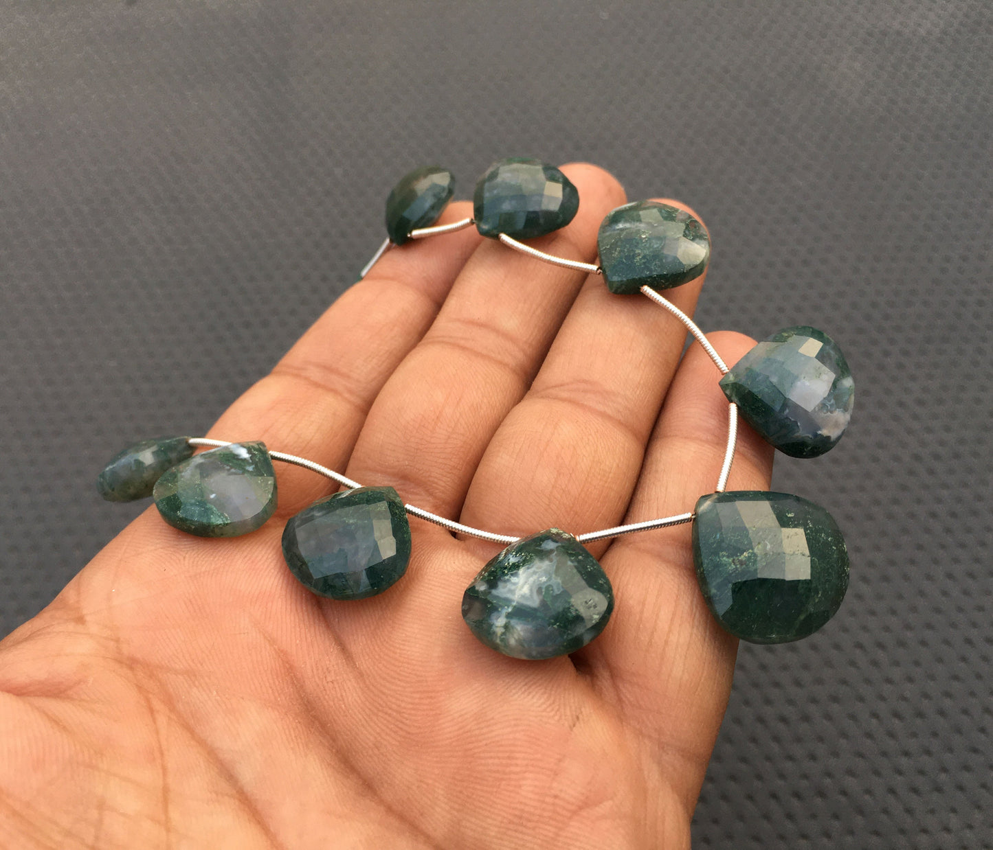 11 Pieces Best quality Solar Quartz 1 strand faceted Heart Beads Natural Solar Quartz Gemstone Size 14-20 MM Unique Color Solar Quartz Stone