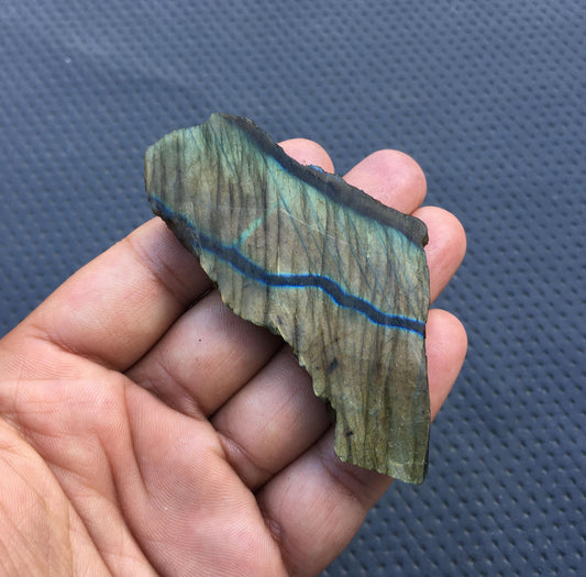 Extremely Rare Natural Labradorite Gemstone Specimen Rough, Natural Labradorite Slab,Size 37x84 MM Genuine Labradorite Rough Unique Specimen