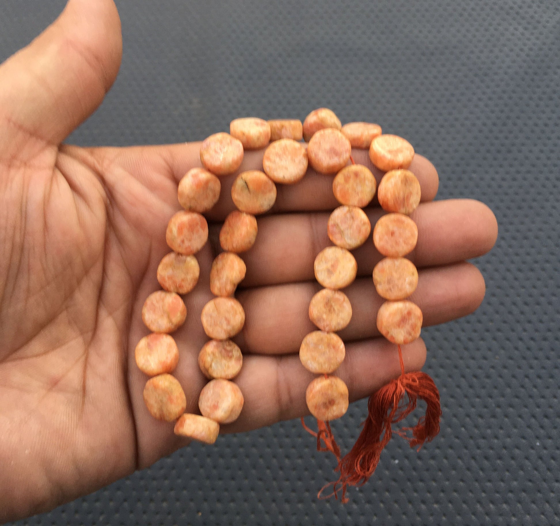 30 Pieces Smooth Coin Beads Natural Sunstone 1 Strand Smooth Briolette Beads Size 10-11 MM Orange Sunstone Smooth Coin Jewelry Wholesale