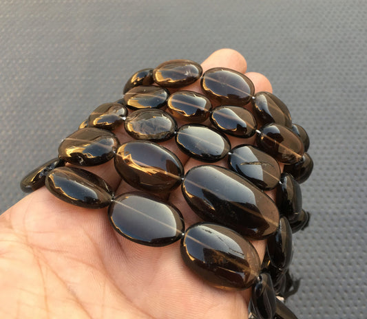 10"Long Strand Faceted Smoky Nuggets Beads Natural Smoky Quartz Brown Gemstone Nuggets Size 12x15-20x29 MM Making Smoky Quartz jewelry Bead