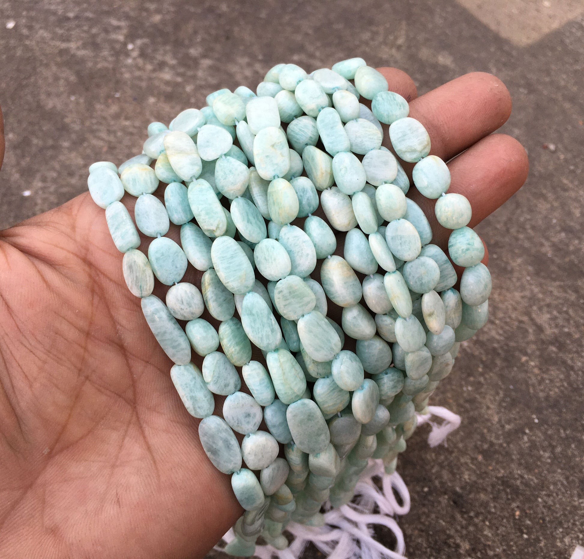 10"Long strand Smooth Nuggets Beads Natural green Amazonite Gemstone Size 6x8-10x11 MM Nuggets Bead Smooth Gemstone Making Jewelry Amazonite