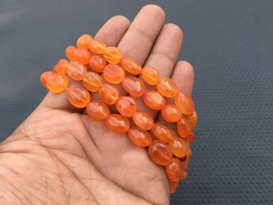 10"Long Strand Smooth Nuggets Beads Natural Carnelian Gemstone Size 9x10-12x15 MM Making Carnelian Stone Jewelry Wholesale Nuggets Beads