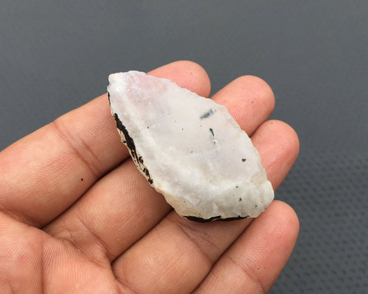 Dreamy Gorgeous 1 Pieces Natural Rainbow Moonstone Rough,Natural Flashy Specimen Raw Size 27x52 MM Raw Making Moonstone Jewelry Raw Specimen