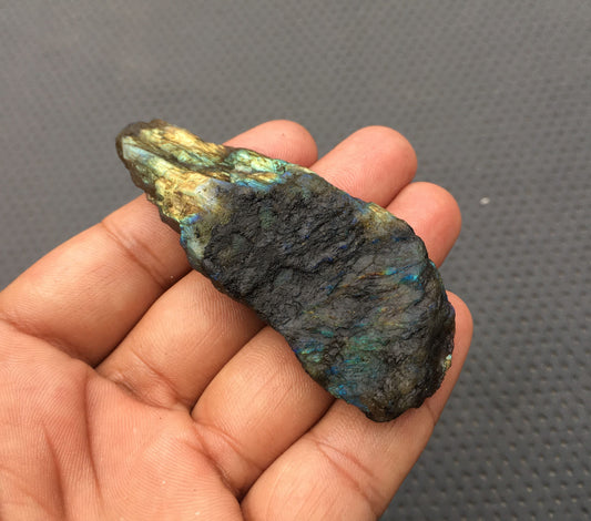 Natural Blue Fire Labradorite Raw Gemstone,Rare Special Specimen Blue Flash Genuine Specimens Rough,Size 30x77 MM Labradorite Specimen Raw