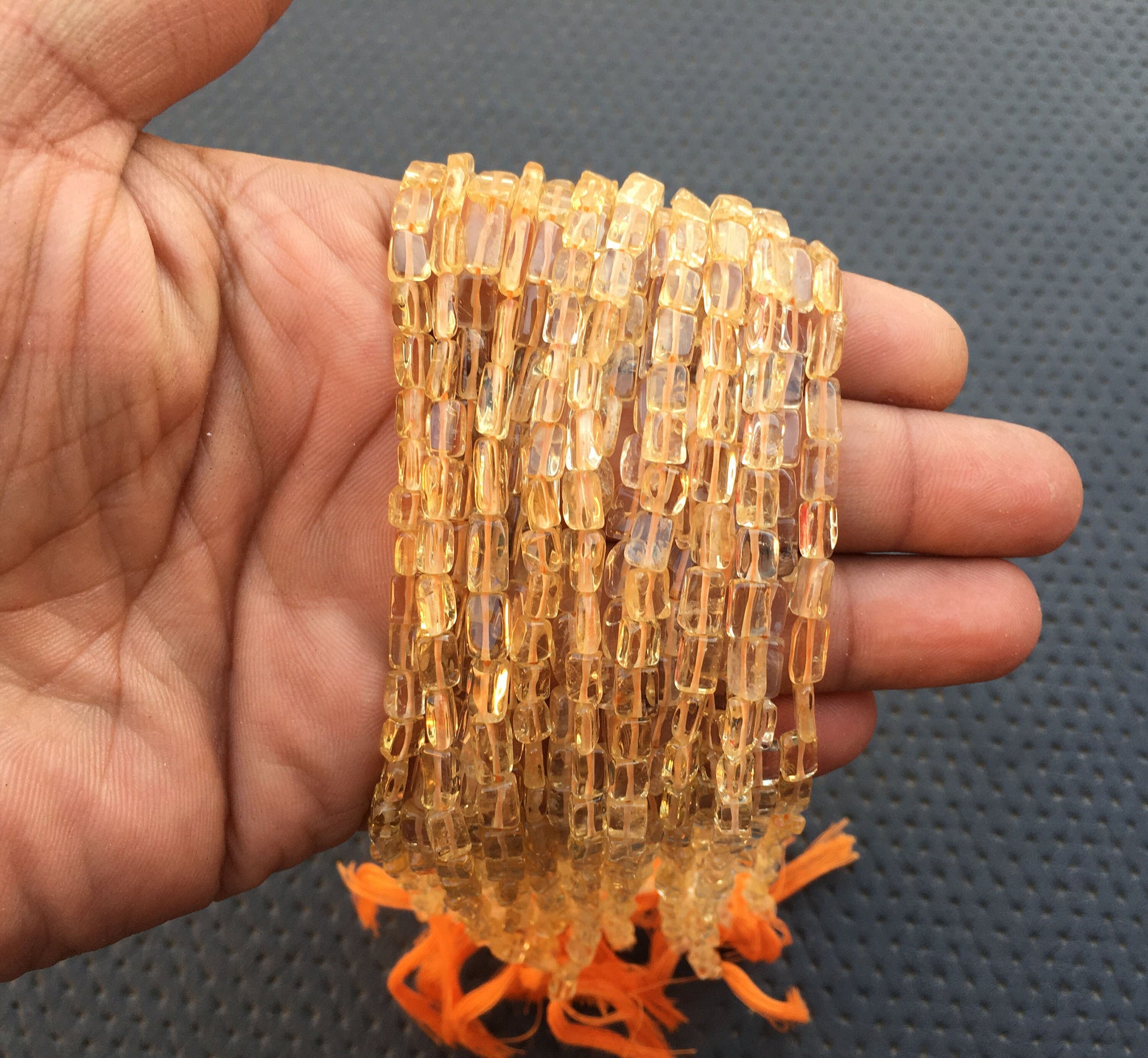 Smooth Rectangle Beads 10"Long Strand New Year sale Offer Natural Citrine Gemstone Gemstone Making Jewelry Size 4x5-6x9 MM Smooth Citrine