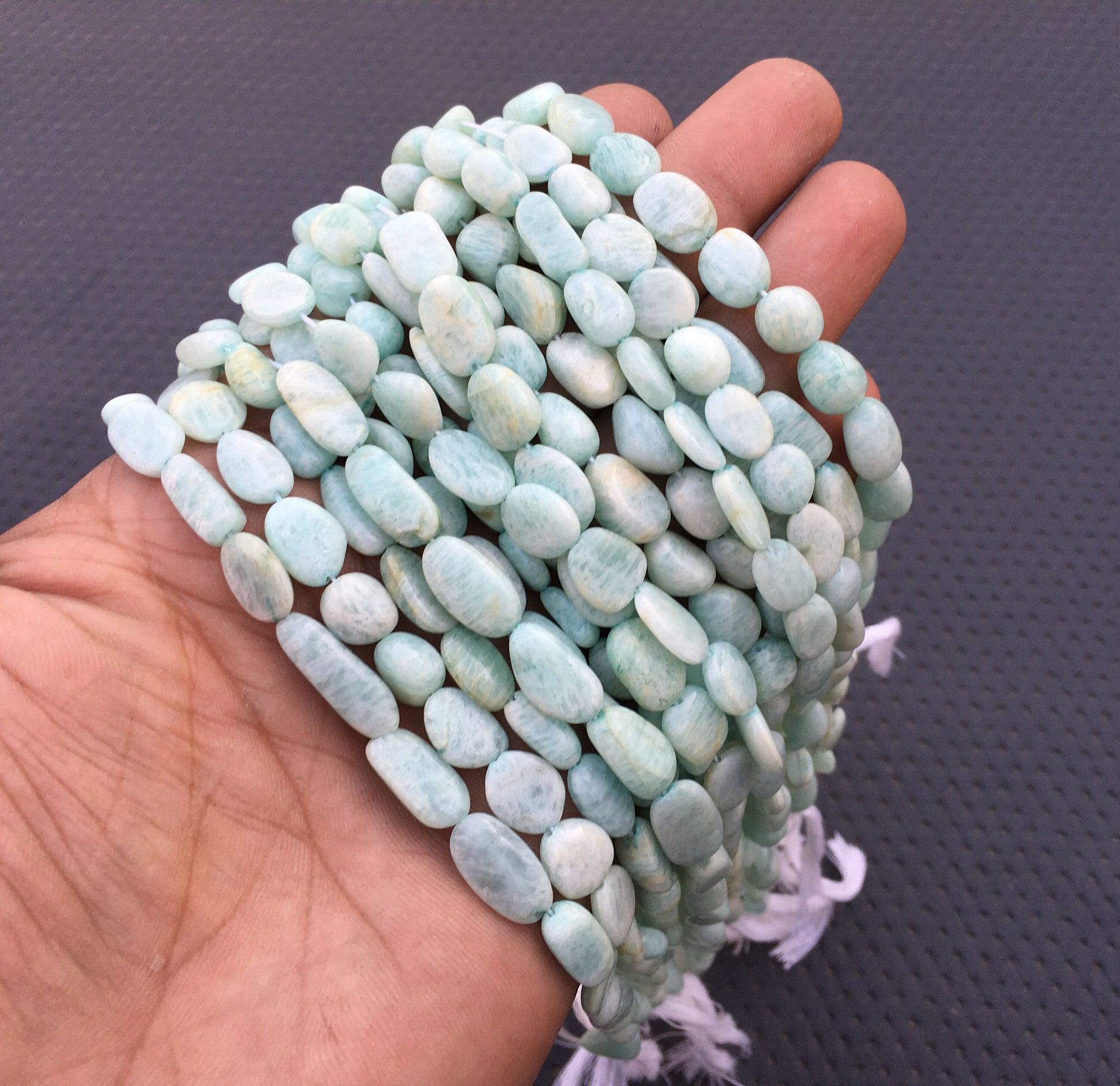 10"Long strand Smooth Nuggets Beads Natural green Amazonite Gemstone Size 6x8-10x11 MM Nuggets Bead Smooth Gemstone Making Jewelry Amazonite