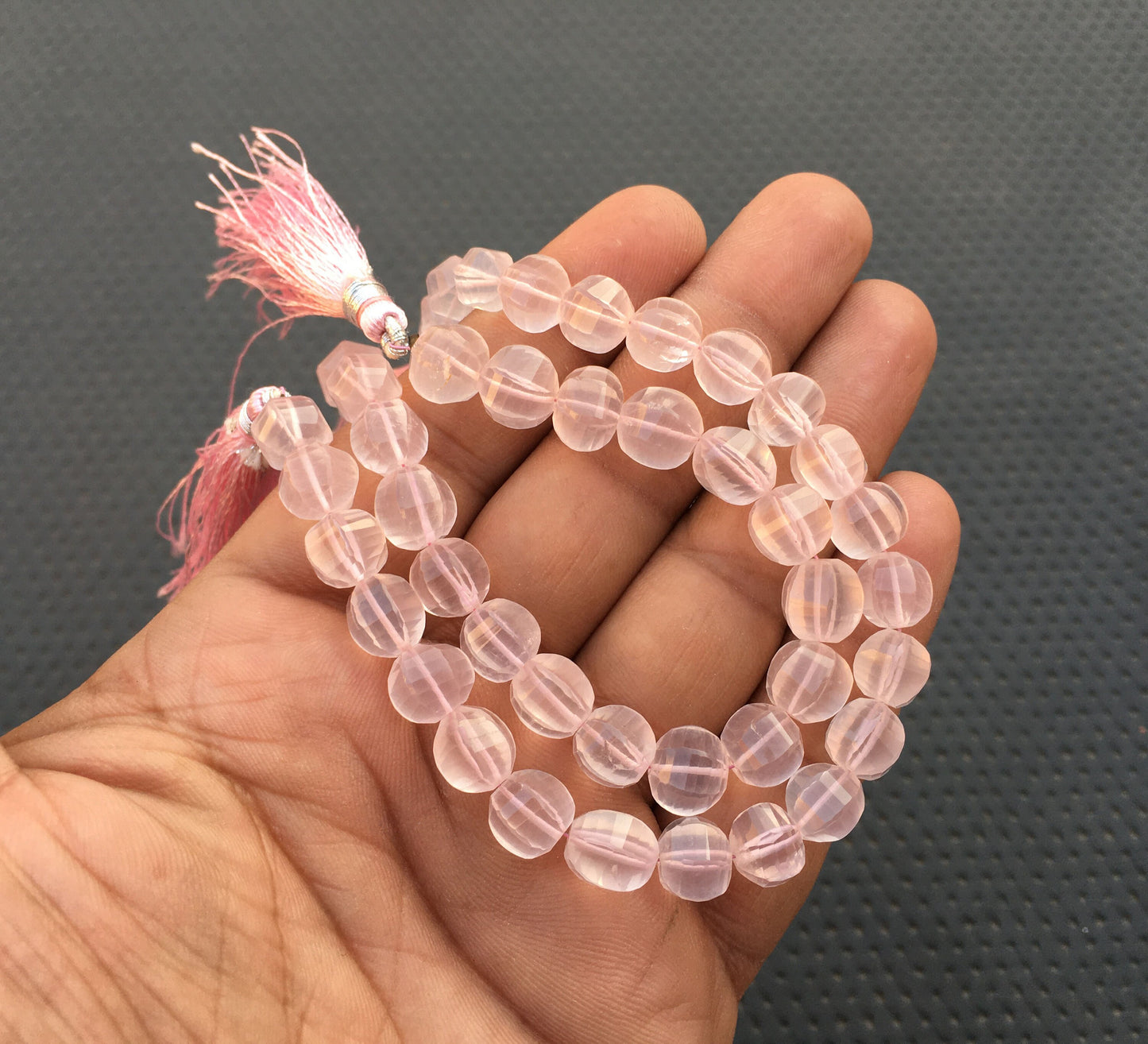 Rose quartz Stone of Love Peace Antique Beads Natural Gemstone Fancy Rondelle Bead Faceted Beads Size 7-8 MM Making Jewelry Wholesale Beads