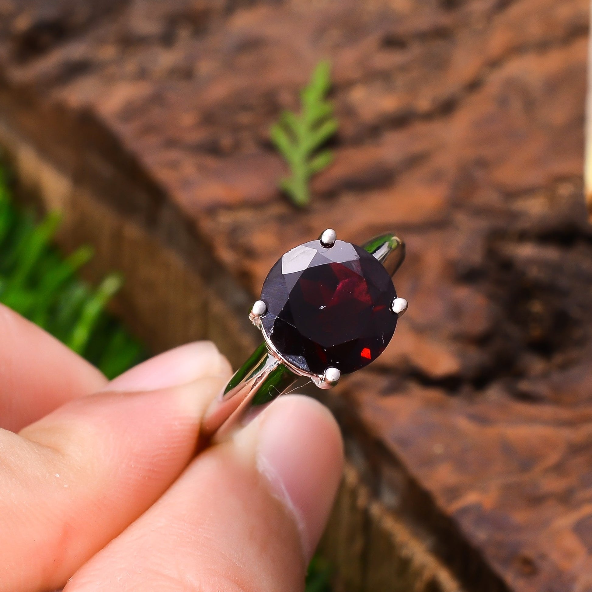 92.5 Sterling Silver Ring, Natural Faceted Gemstone Ring, Minimal Ring, Gift For Her,Impressive Silver Ring,Ethnic Finger Band,Handmade Ring