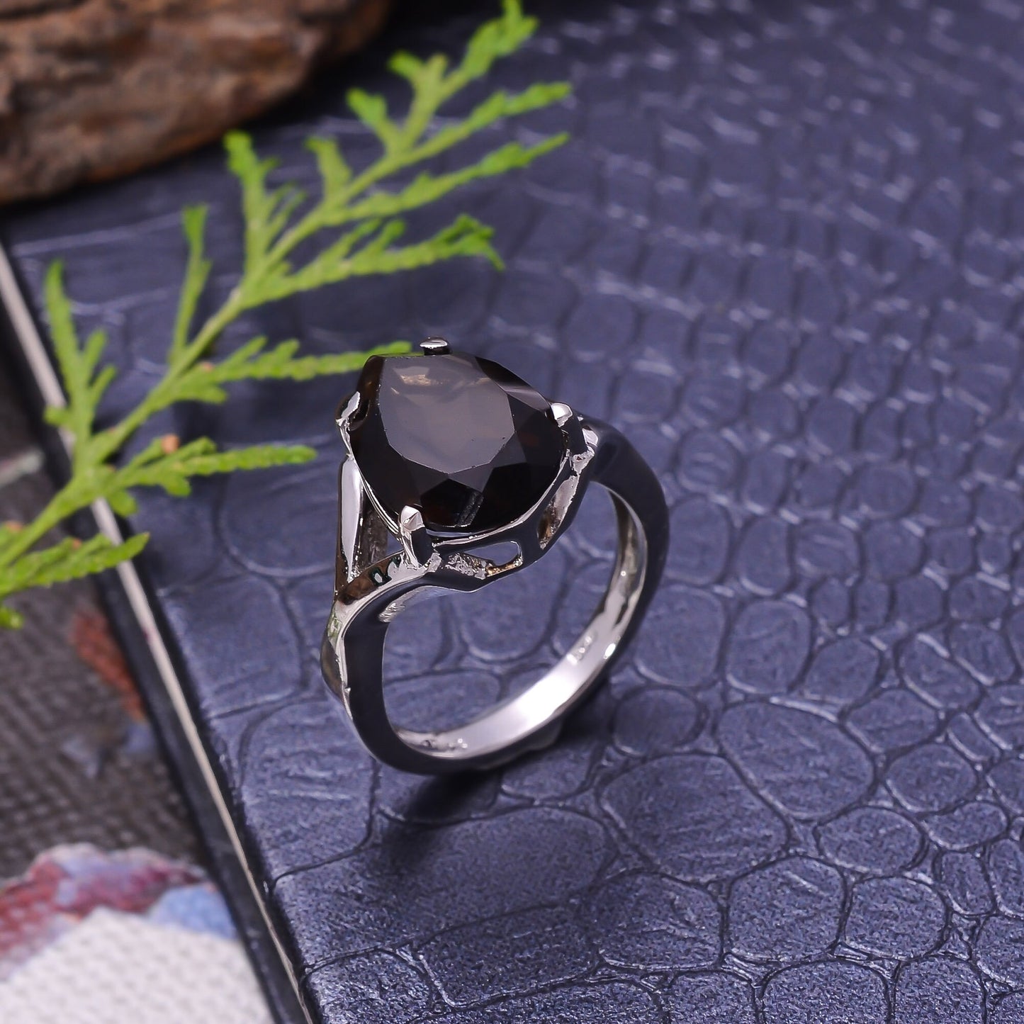 Indian Gemstone Ring,Top Quality Natural Beautiful Faceted Gemstone ,92.5 Silver Delicate Ring,Indian Art Ring, Gift For Friends Wholesale