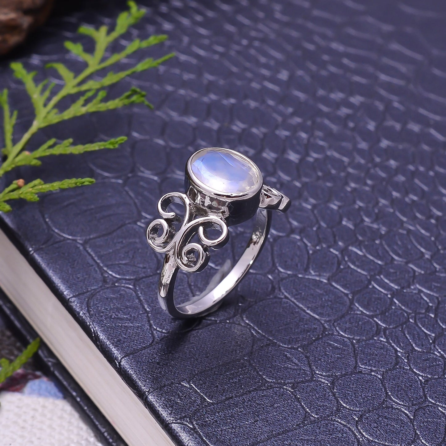 Indian Gemstone Ring,Top Quality Natural Beautiful Faceted Gemstone ,92.5 Silver Delicate Ring,Indian Art Ring, Gift For Friends Wholesale