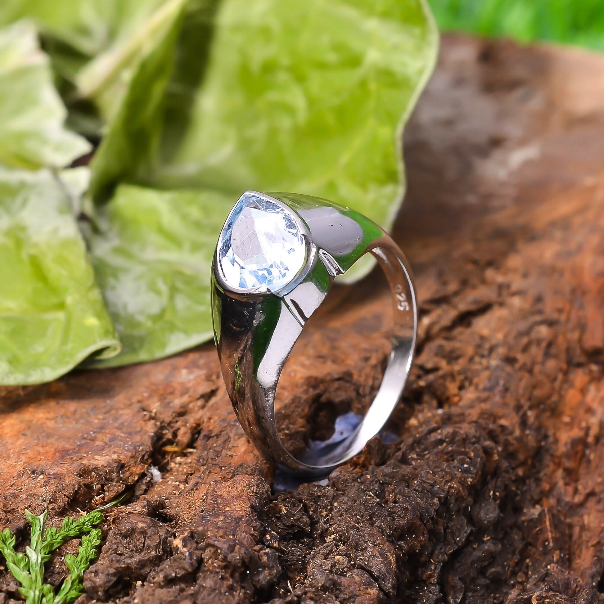 92.5 Sterling Silver Ring, Silver Jewelry TOP Quality Gemstone Silver Band, Beautiful Jewelry Birthstone Ring, Women Cute Gift Wholesale