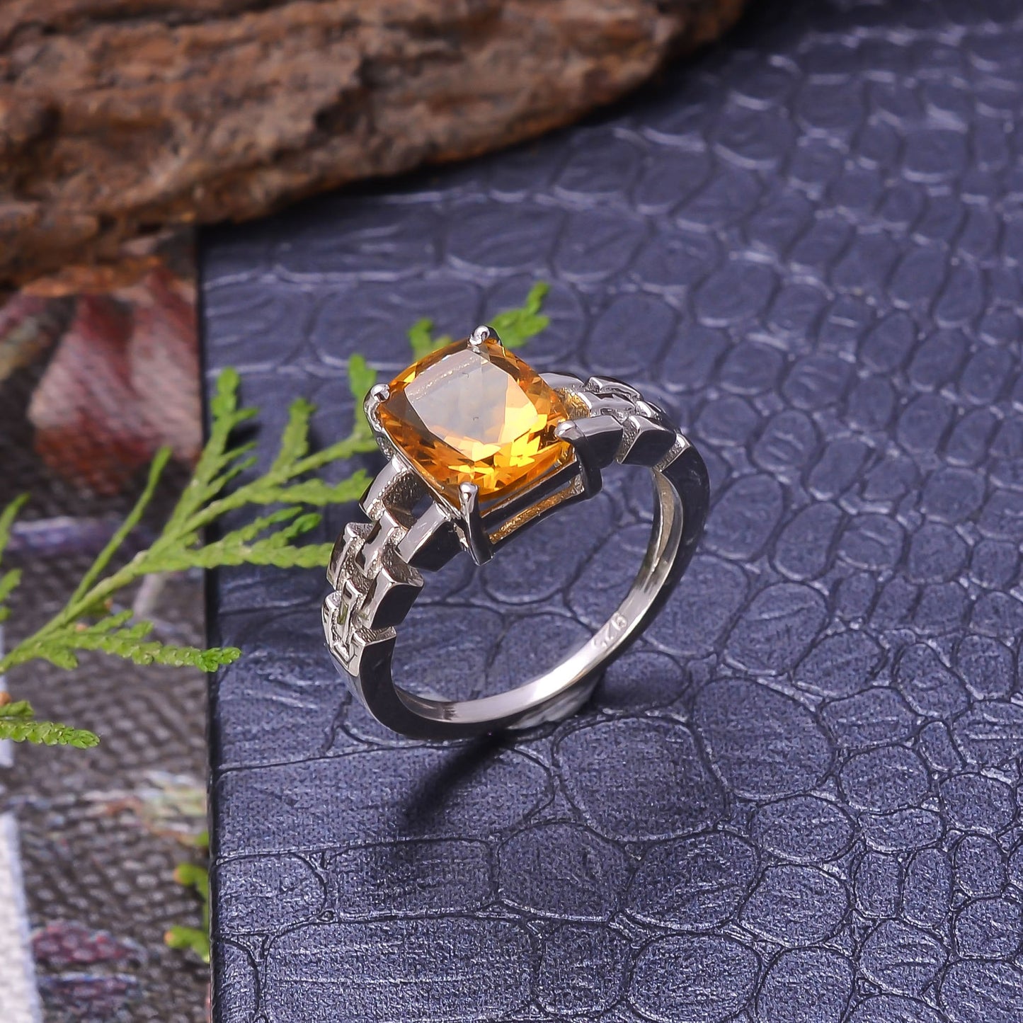 Genuine Pear Cut Beautiful Gemstone Ring,92.5 Sterling Silver Jewelry Ring,Natural Yellow Citrine Gemstone,Multi Shape Ring Gemstone Jewelry