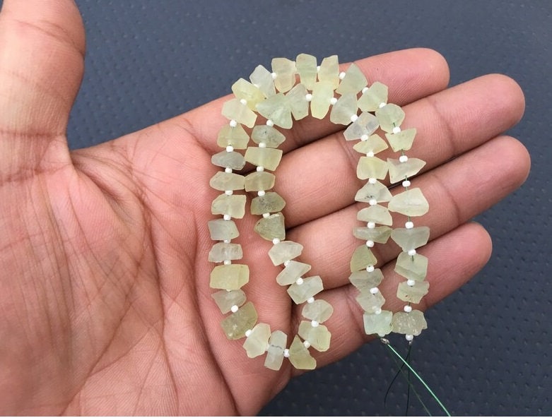 AAA+ Quality Natural Healing Crystal Gemstone, Center DrilledRough,50 Pieces Size 6-8 MM Making Jewelry Raw, Beautiful 1 Strand Gemstone Raw